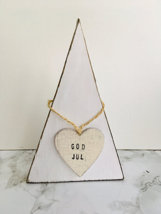 Scandinavian style Christmas Tree- White GOD JUL - Fred And Bo
