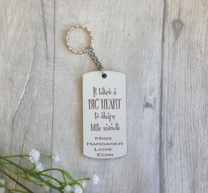 Thank you teacher personalised keyring - Fred And Bo