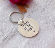 Father of the bride- hand stamped key chain - Fred And Bo