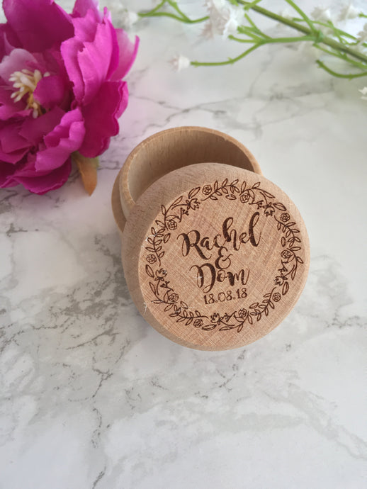 Personalised Wedding Ring box - keepsake - Fred And Bo