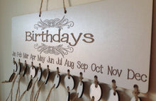 Birthday calendar plaque - personalised birthday tracker - Fred And Bo