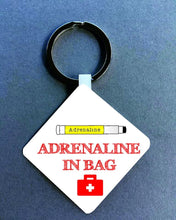 Adrenaline In Bag Medical Alert Keyring. - Fred And Bo