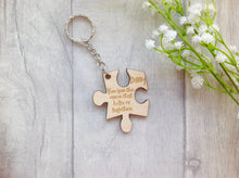 Daddy you are the piece that holds us together jigsaw puzzle keyring - Fred And Bo