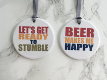 Beer makes me happy - Ceramic Hanging Decoration - Fred And Bo