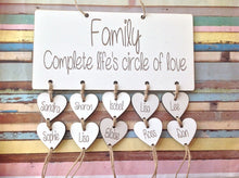 Family circle of love grandparent Personalised plaque laser cut - Fred And Bo