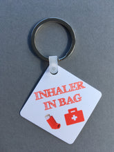 Inhaler In Bag Medical Alert Keyring. - Fred And Bo