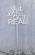 Cake topper - wedding - shit just got realX - Fred And Bo