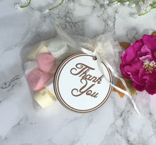 Wedding Favour Tag - Thank you- Wooden wedding - Fred And Bo