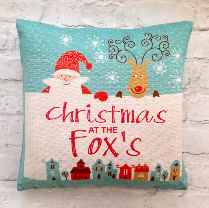 Christmas at the....... personalised cushion - Fred And Bo