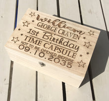 Personalised Wooden Baby Gift Box - Memory Keepsake Box - Fred And Bo