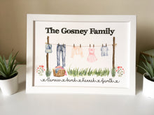 Family Clothes Line Framed Print - Fred And Bo