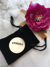 Courage token - positive mantra token - Hand Stamped - Fred And Bo