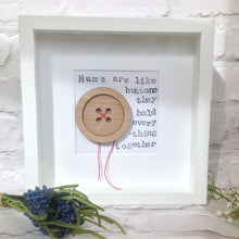 Mum's are like buttons frame - mum gift - Fred And Bo
