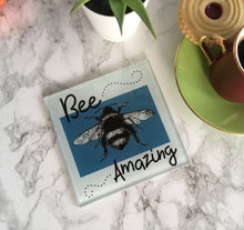 Bee-amazing - Bee sketch- printed glass coaster - Fred And Bo