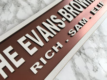 Family Names (double line) Railway street retro sign plaque personalised - Fred And Bo