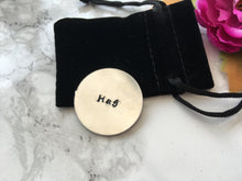 Hug token - positive mantra token - Hand Stamped - Fred And Bo