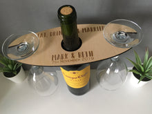 Wine bottle and glass holder- Personalised - Fred And Bo