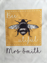 Bee-utiful Bumble Bee- Natural Eco Vienna Fabric Tote Bag - Fred And Bo