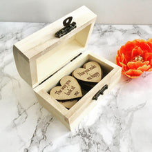 12 Things I love about .... Keepsake  - chest and hearts - romantic / wedding day gift - Fred And Bo