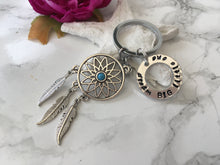 Dream catcher hand stamped keyring - Dream BIG little one - Fred And Bo
