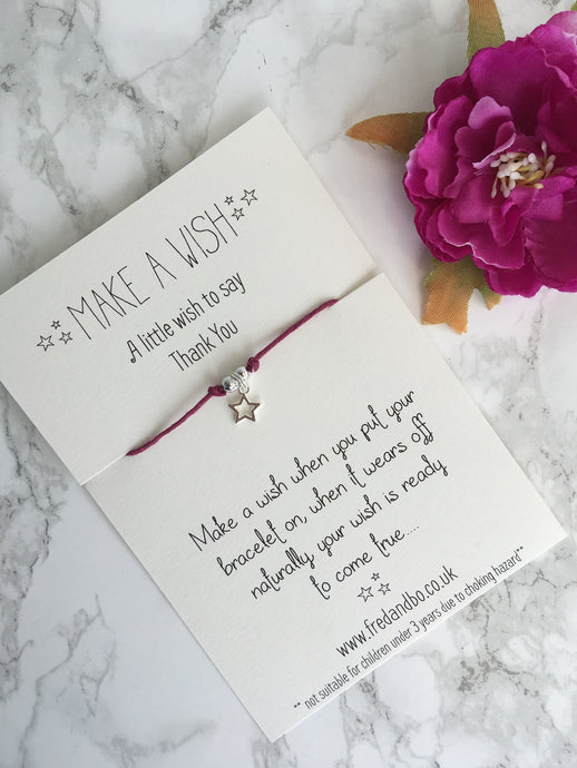 Wish bracelet - A little wish to say thank you - Teacher gift - Wish bracelet - Fred And Bo