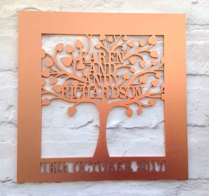 Wedding | Anniversary style Family tree laser cut - Fred And Bo