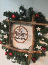 Festive square twig bell and star wreath - Fred And Bo