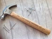Custom text Engraved Hammer- 16oz claw hammer personalised with your own text - Fred And Bo