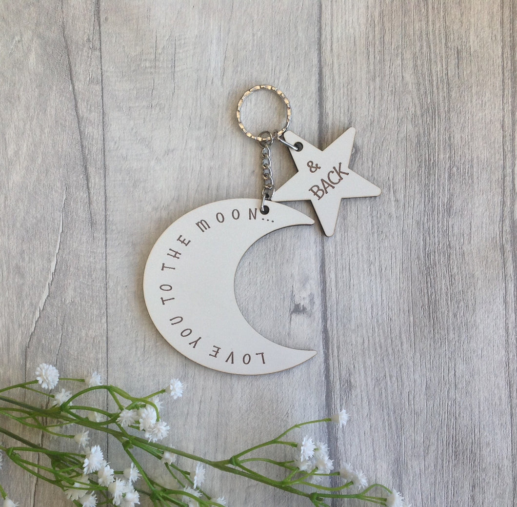 Moon and back keyring - Fred And Bo