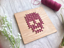 skull wood cross stitch board wall art - Fred And Bo