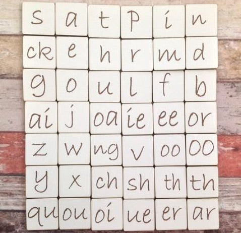Phonics wooden tiles - Fred And Bo
