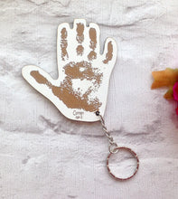 HANDPRINT engraved hand shaped keyring - Fred And Bo