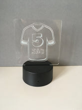 Football top Personalised Acrylic Colour Changing LED Night Light with remote control - Fred And Bo