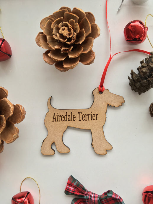 Personalised Dog Decoration - Airedale Terrier - Fred And Bo
