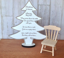 Christmas in heaven plaque and chair - Fred And Bo