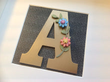 Floral Letter Inital Box Frame - Fred And Bo