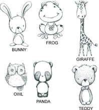 Personalised baby print - Box frame- animals - Fred And Bo