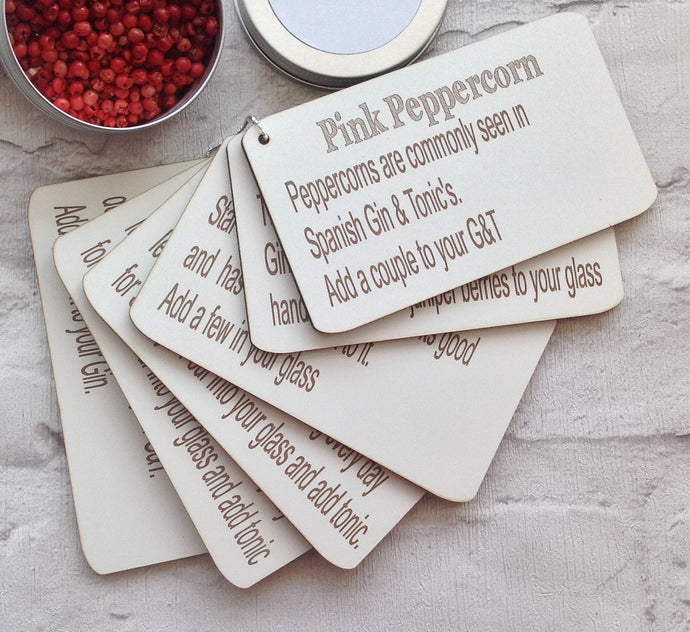 Infuse-A-Gin recipe card set - Fred And Bo