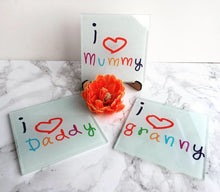 I love mummy-  Mother’s Day- printed Glass Coaster - Fred And Bo