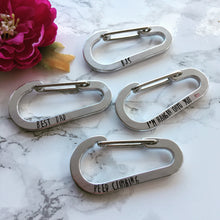 Best Dad- hand stamped carabiner key ring - Fred And Bo