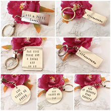 Gin makes me sin - gin lover- hand stamped metal key ring - Fred And Bo