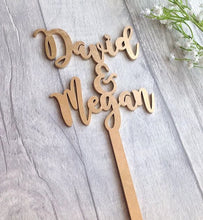 Cake topper - Personalised name wedding birthday personalised - Fred And Bo