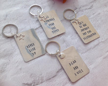 Life is the journey not the destination hand stamped metal key ring - Fred And Bo