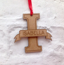 INITIAL Hanging decoration with personalised scroll- Christmas decor - Fred And Bo