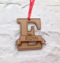 INITIAL Hanging decoration with personalised scroll- Christmas decor - Fred And Bo