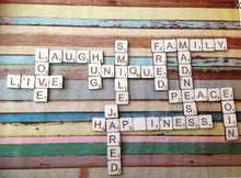 Scrabble style tiles set of 100 letters of your choice- MDF letters - Fred And Bo