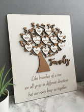 Family Tree Plaque - Fred And Bo
