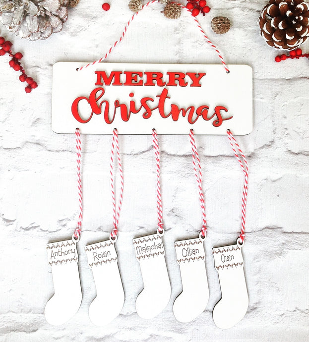 Christmas stocking family decoration - Fred And Bo