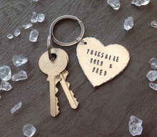 Yorkshire born and bred- Yorkshire slang - hand stamped key chain - Fred And Bo