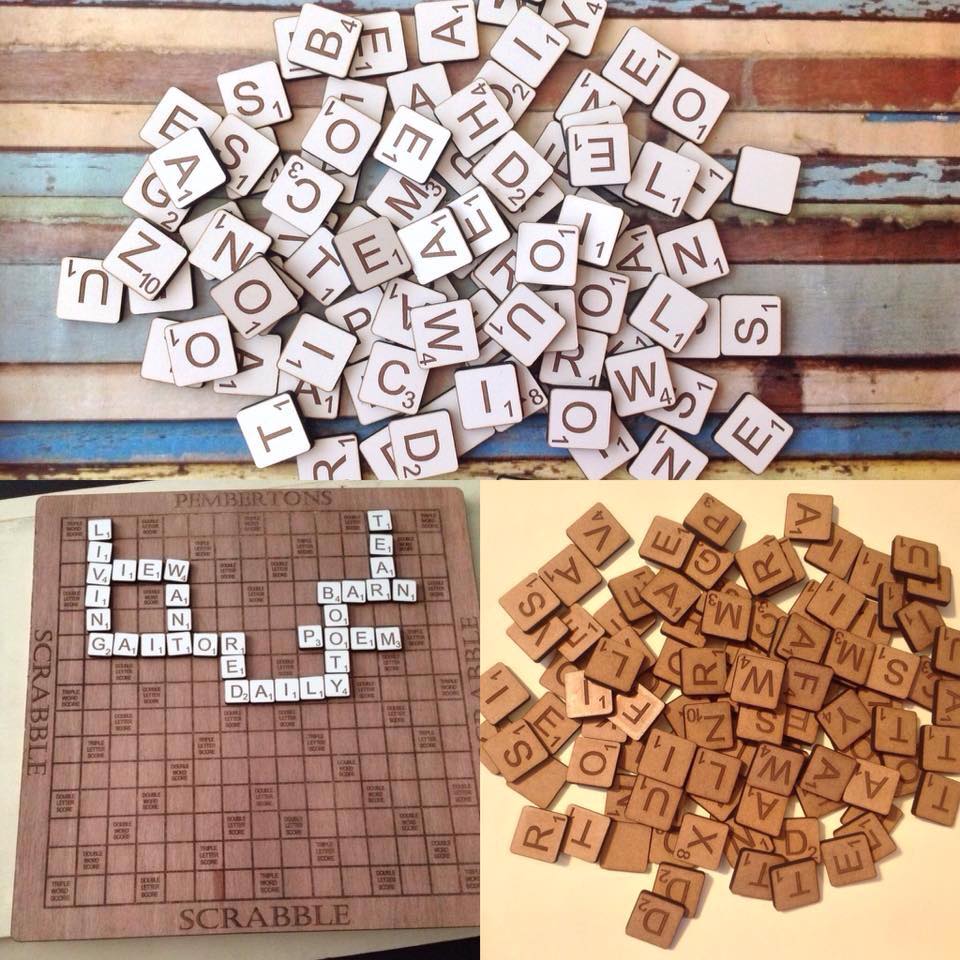 Scrabble style wooden tiles for crafting - Fred And Bo